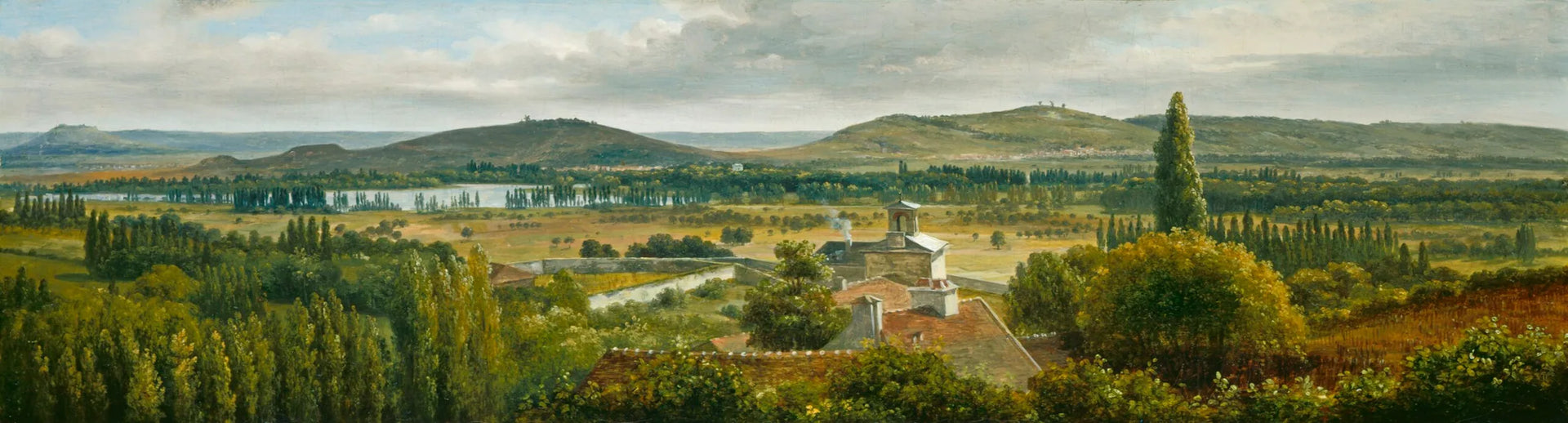 Vue panoramique de l'Île-de-France - Théodore Rousseau image 1 reproduction de peinture à l’huile