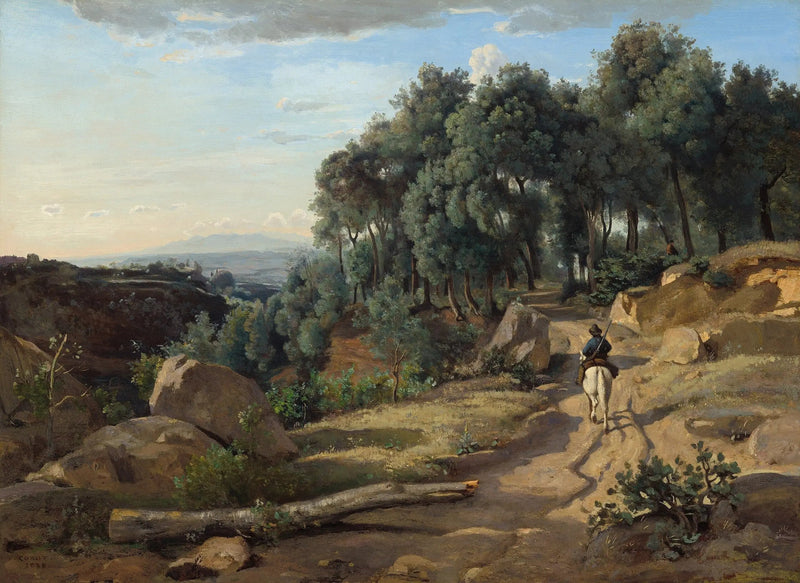 Blick bei Volterra - Jean-Baptiste Camille Corot
