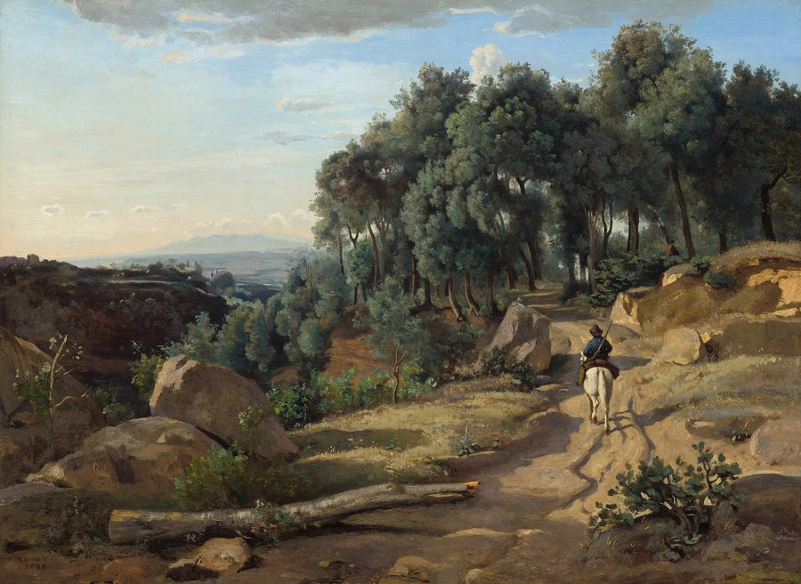 Blick bei Volterra - Jean-Baptiste Camille Corot