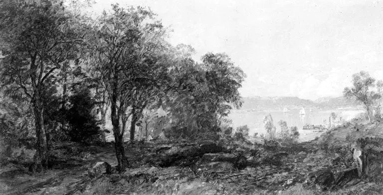 Blick auf den Hudson - Jasper Francis Cropsey