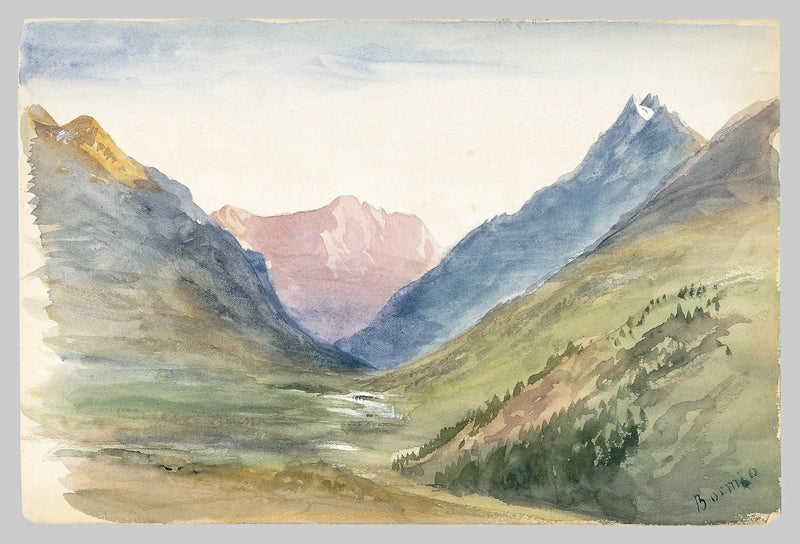 Blick auf den Berg in Bormio (Skizzenbuch der Schweiz 1869) - John Singer Sargent