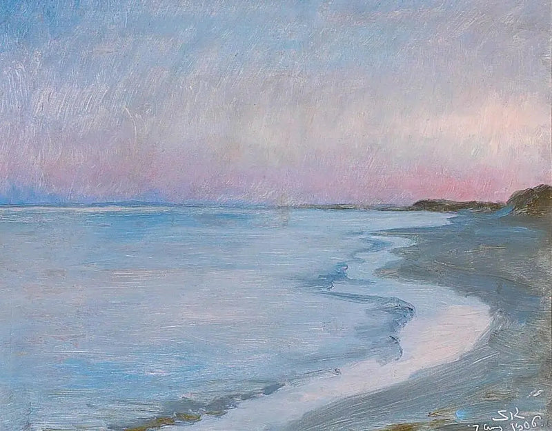 Blick auf den Strand von Skagen am Abend. - Peder Severin Krøyer