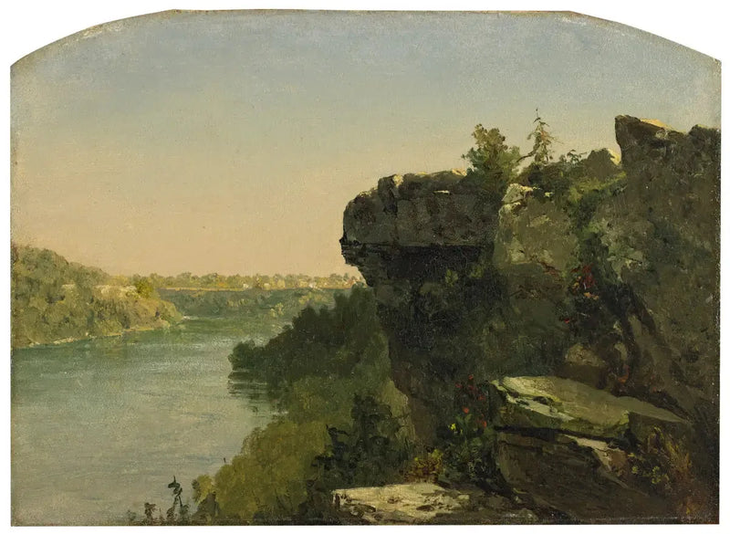 Blick auf den Fluss der Klippen - John Frederick Kensett