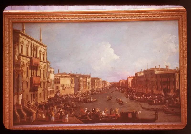 Blick auf den Großen Kanal vom Palazzo Balbi bis zur Rialto-Brücke während einer Regatta - Canaletto