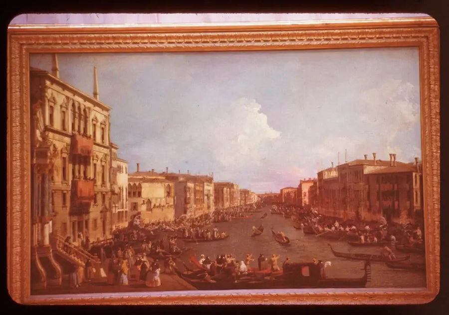 Blick auf den Großen Kanal vom Palazzo Balbi bis zur Rialto-Brücke während einer Regatta - Canaletto