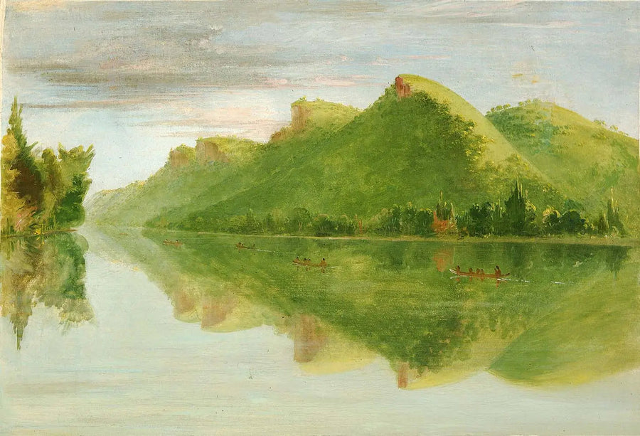Blick auf den Ober-Mississippi, wunderschöne Prärien - George Catlin