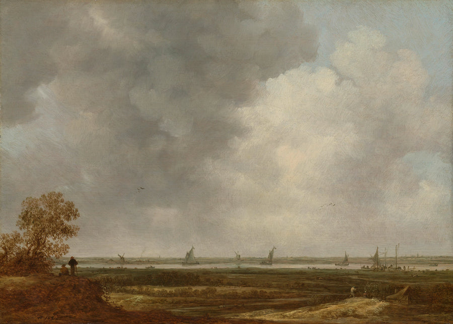 Vue sur les plaines inondables d'une rivière - Jan van Goyen