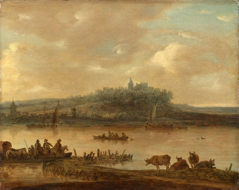 Vue sur le Rhin et l'Elterberg - Artiste inconnu du Rijksmuseum