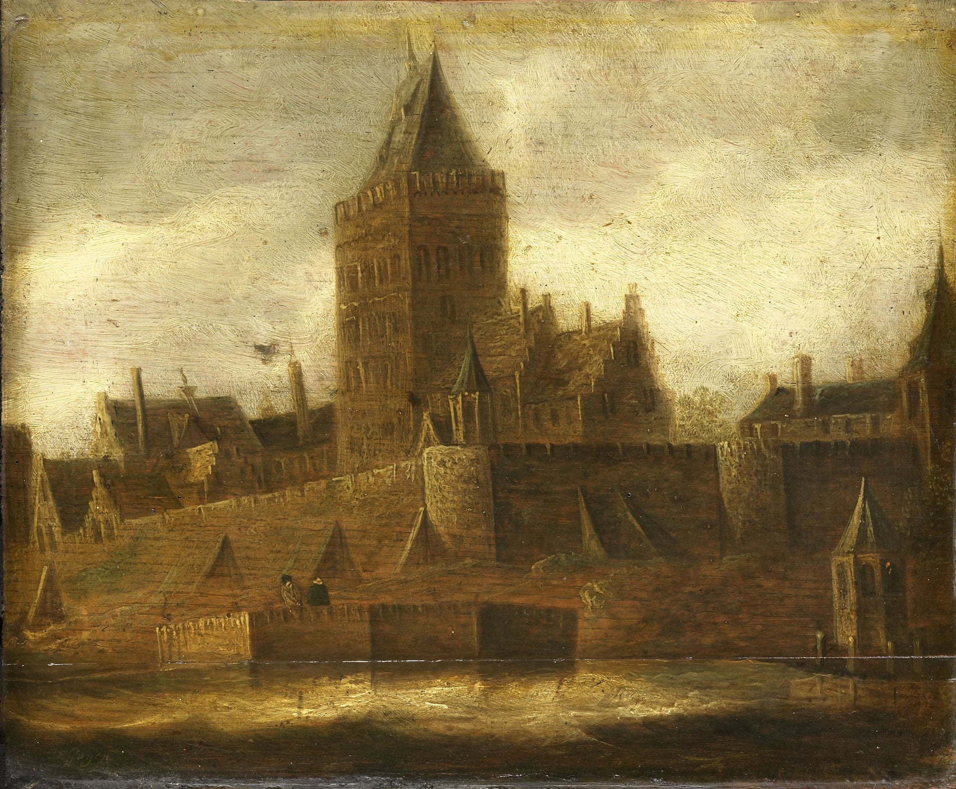 Vue du Valkhof à Nimègue - Artiste inconnu du Rijksmuseum