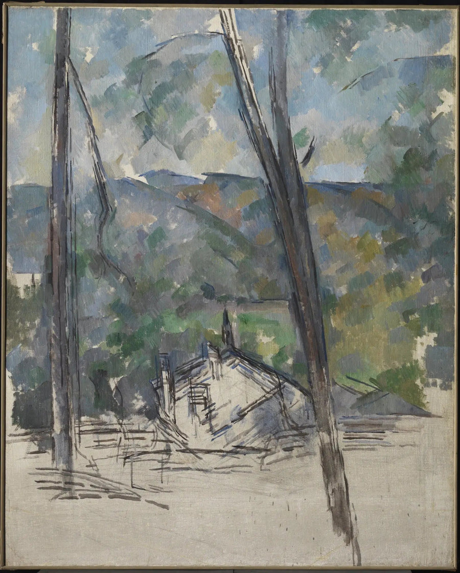 Blick auf die Straße von Tholonet nahe dem Château Noir - Paul Cézanne