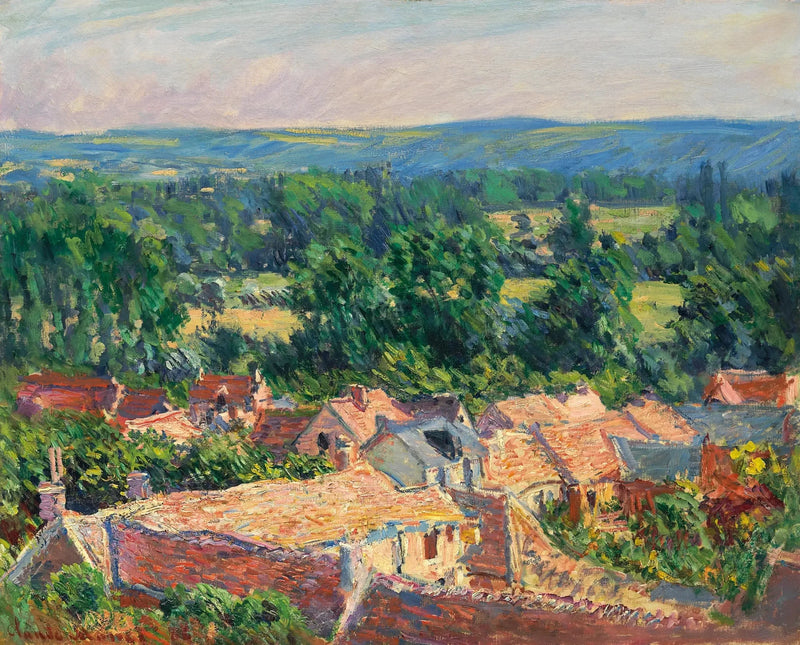 Blick auf das Dorf Giverny W1072 - Claude Monet
