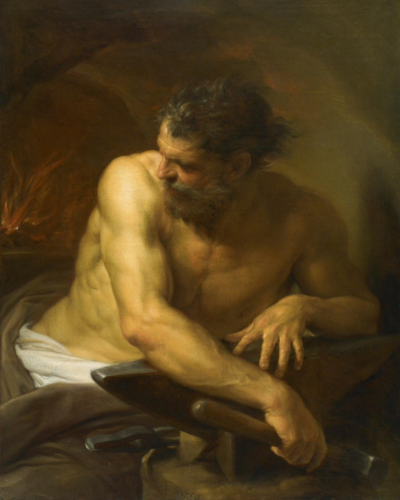 Vulcain in seiner Schmiede - Pompeo Batoni