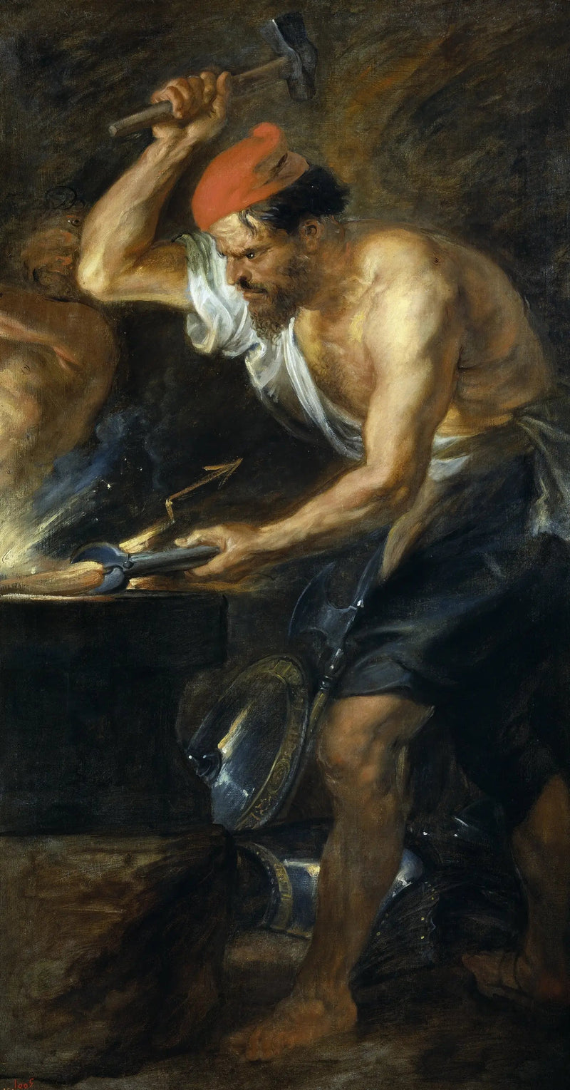 Vulkan schmiedet die Blitze des Jupiter - Peter Paul Rubens