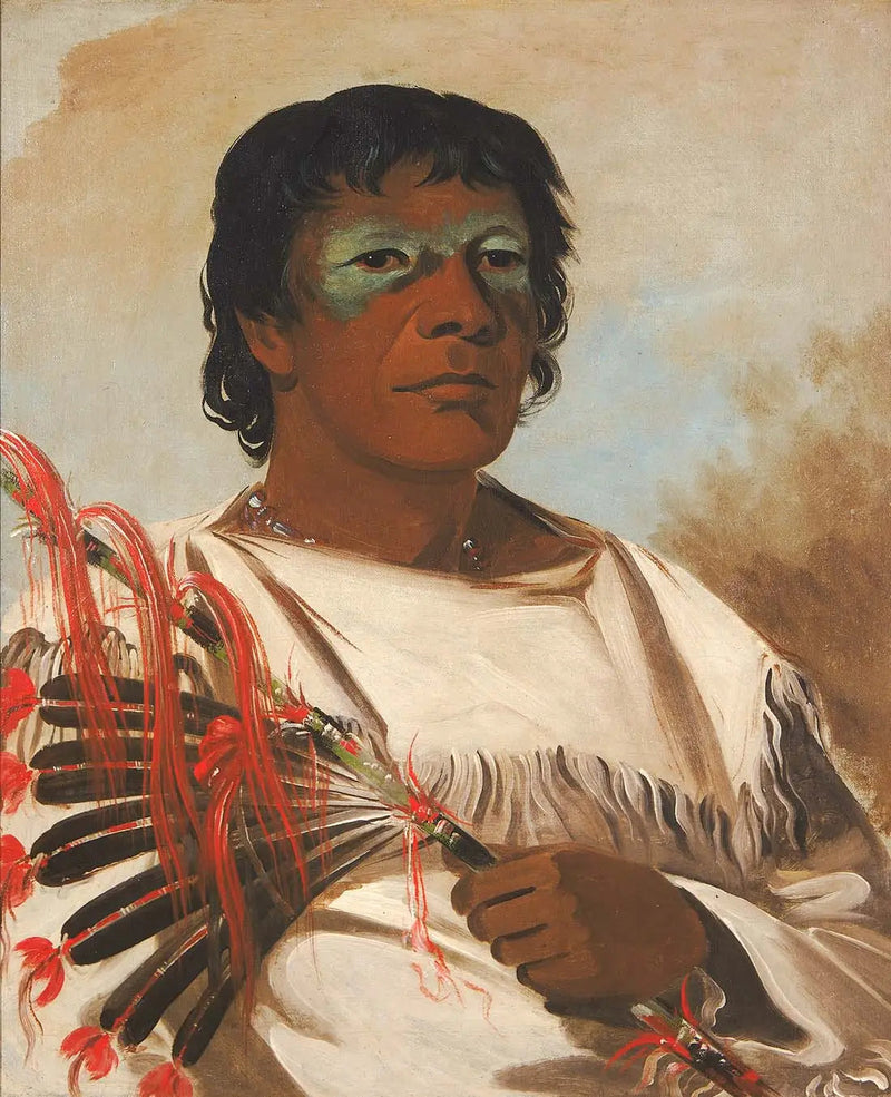 Wah-pe-kée-suck, Nuage Blanc (called the Prophet), Berater von Black Hawk - George Catlin