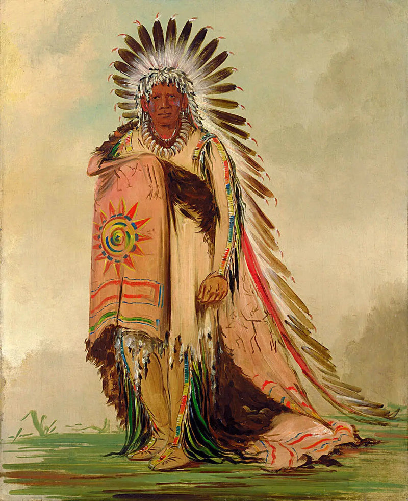 Wán-ee-ton, Häuptling der Stammes - George Catlin
