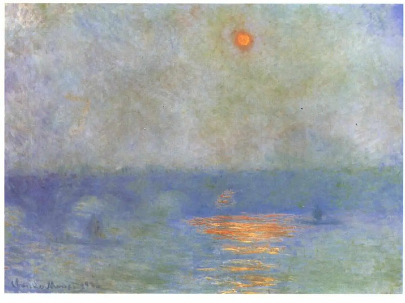 Waterloo-Brücke: die Sonne im Nebel - Claude Monet