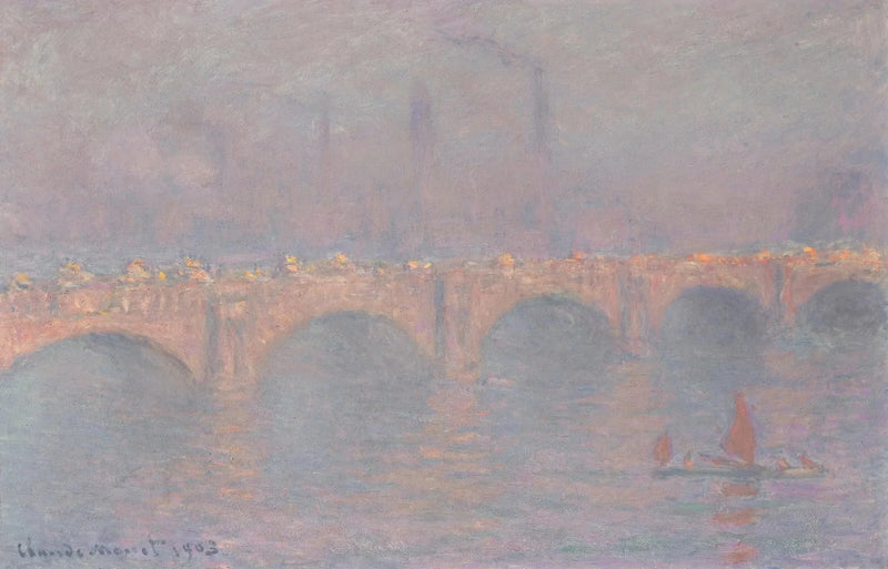 Waterloo Bridge, verschleierte Sonne W1591 - Claude Monet