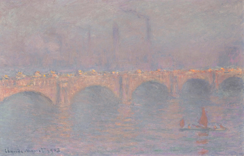 Waterloo-Brücke, verschleierte Sonne - Claude Monet
