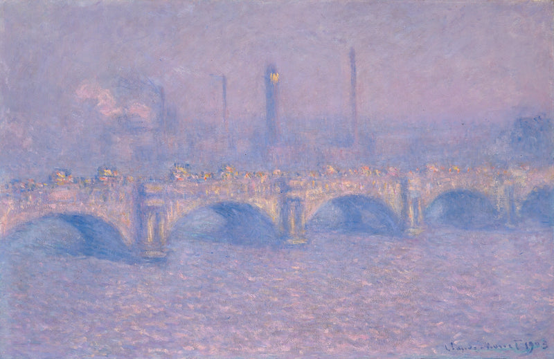 Waterloo Bridge, verschleierte Sonne W1590 - Claude Monet