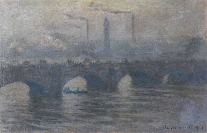 Waterloo Bridge, graues Wetter W1562 - Claude Monet