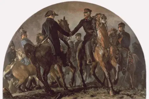 Wellington und Blücher bei der Schlacht von Waterloo - Adolph von Menzel