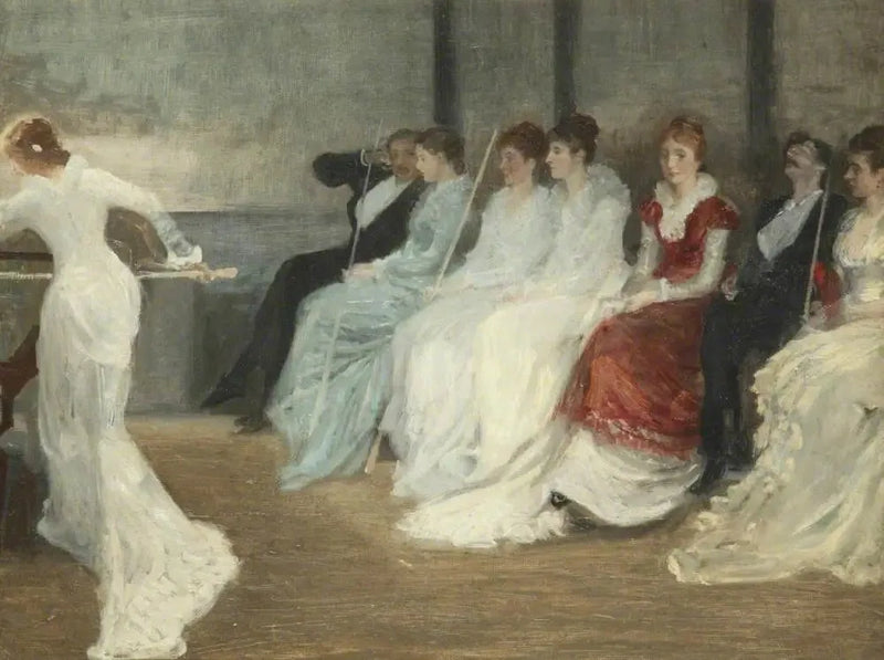 Whistler und die Familie Leyland im Billardzimmer, Speke Hall - James Abbott McNeill Whistler