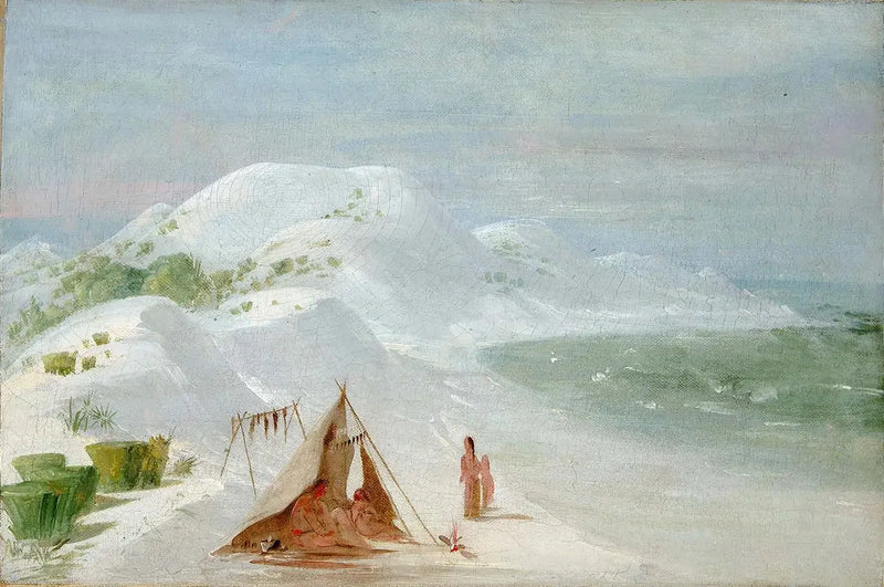 White Sand Klippen, sur l'île de Santa Rosa, près de Pensacola - George Catlin