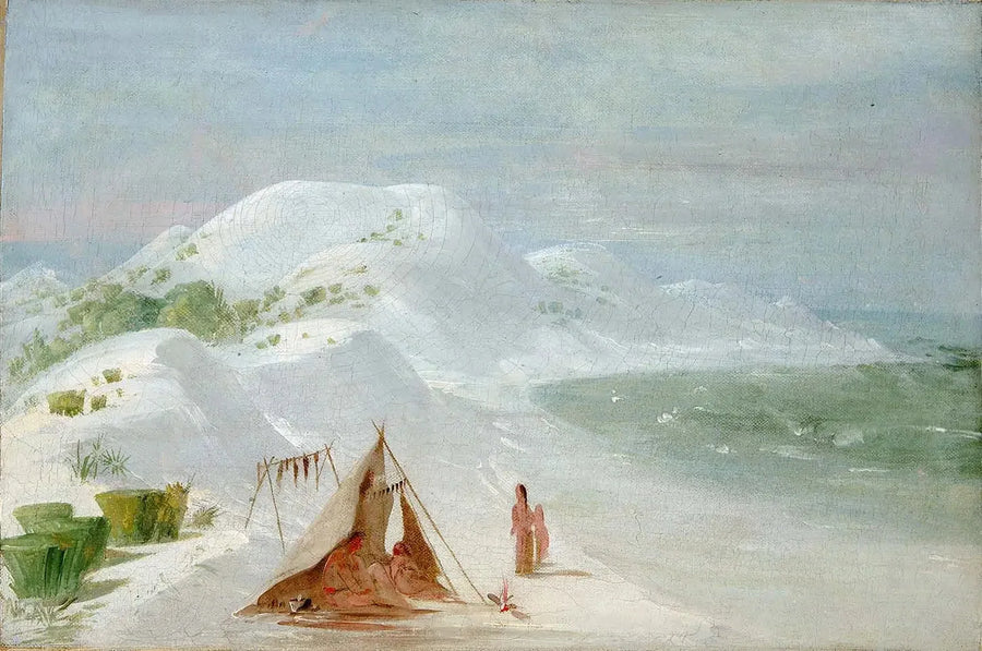 White Sand Klippen, sur l'île de Santa Rosa, près de Pensacola - George Catlin