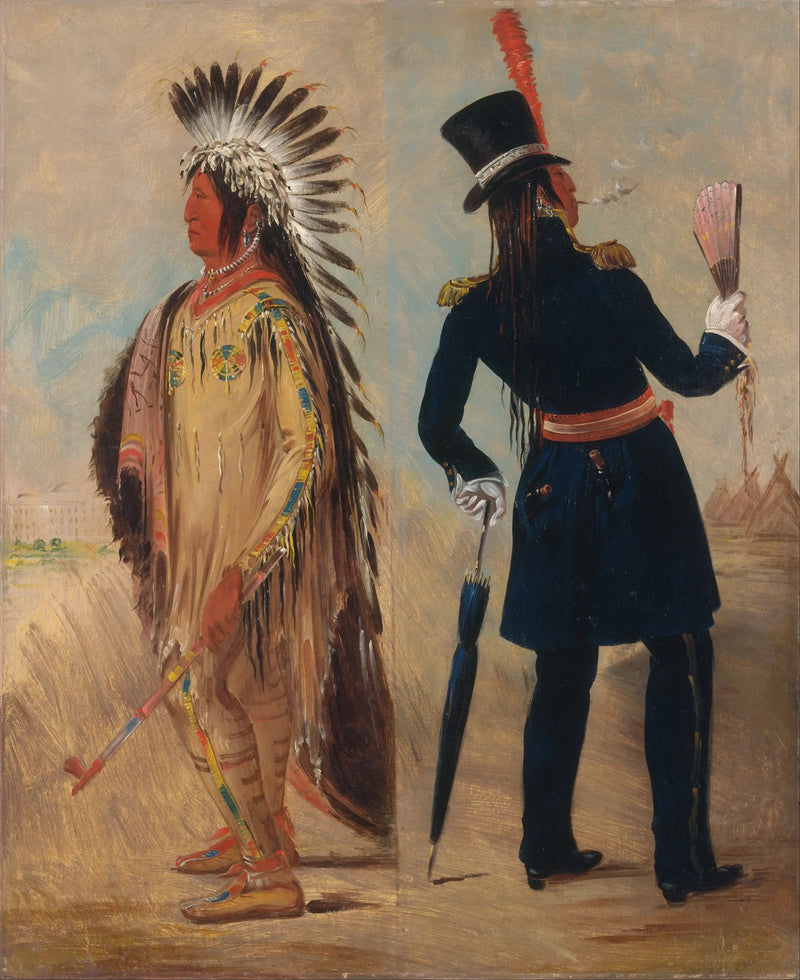 Wi-jún-jon, Kopf eines Tauben-Ei (Das Licht) Hin- und Rückfahrt von Washington - George Catlin
