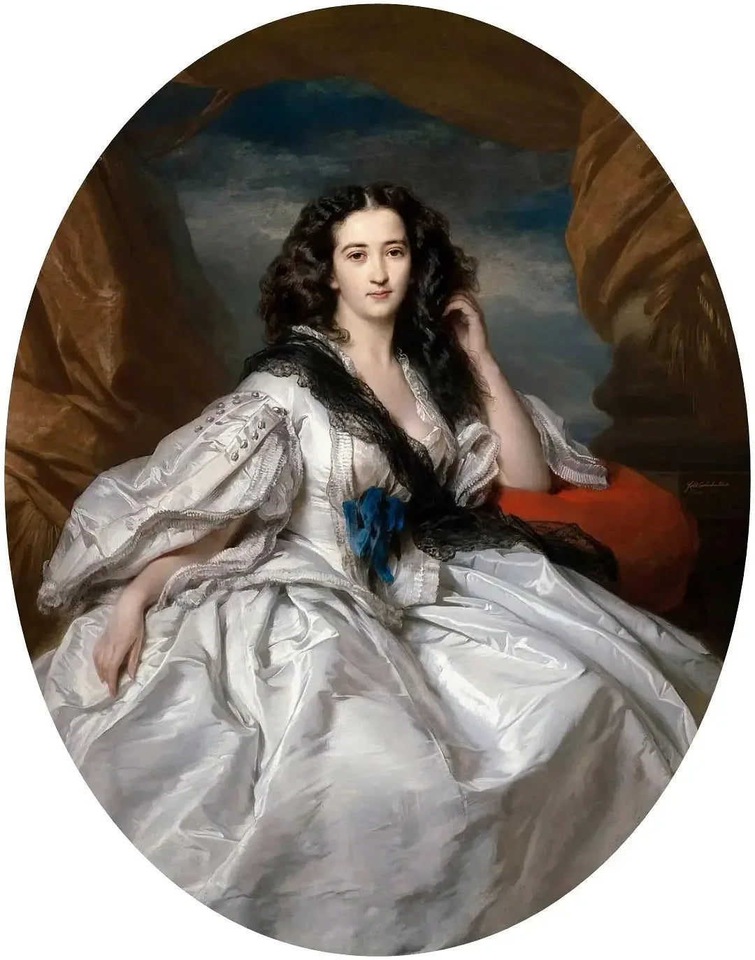 Wiencyzyslawa Barczewksa, Madame de Jurjewicz - Franz Xaver Winterhalter image 1 copie de tableau peinte à la main