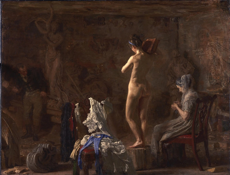 William Rush sculptiert seine allegorische Figur des Flusses Schuylkill - Thomas Eakins