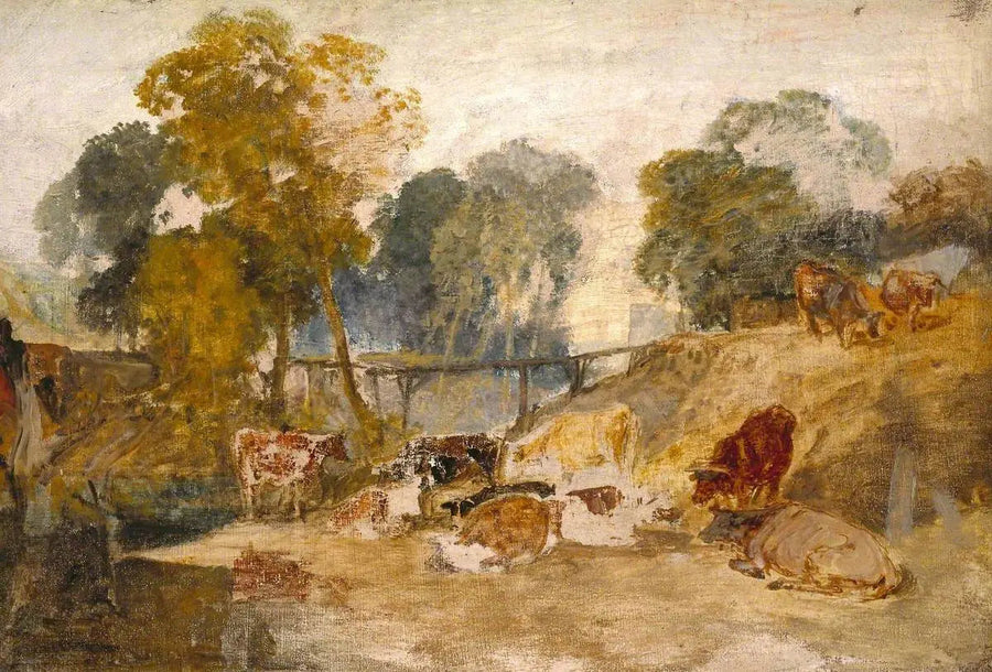 Windsor Castle: Kühe in einer bewaldeten Landschaft - J. M. W. Turner