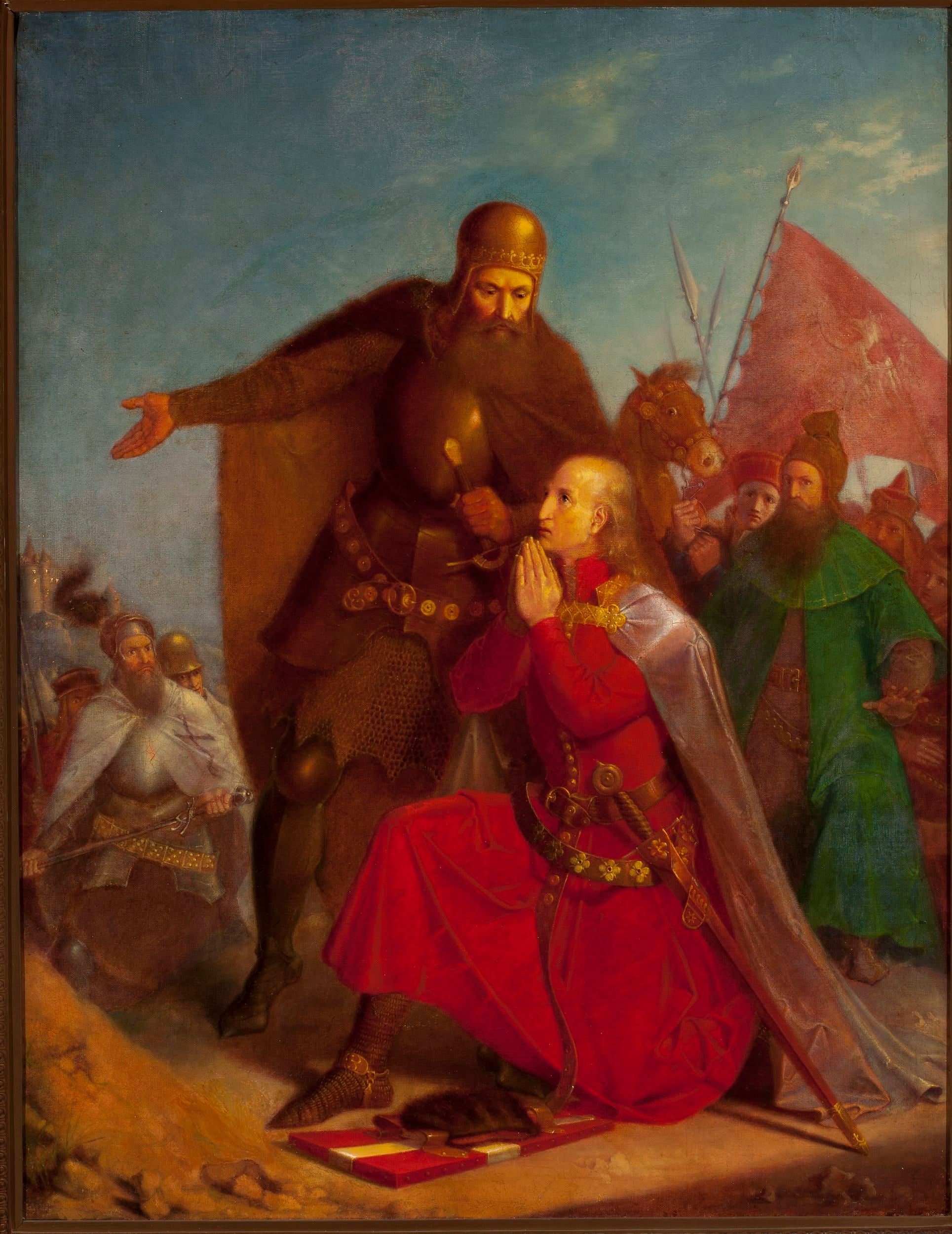 Władysław Jagiełło und Vytautas beten vor der Schlacht bei Grunwald - Jan Matejko
