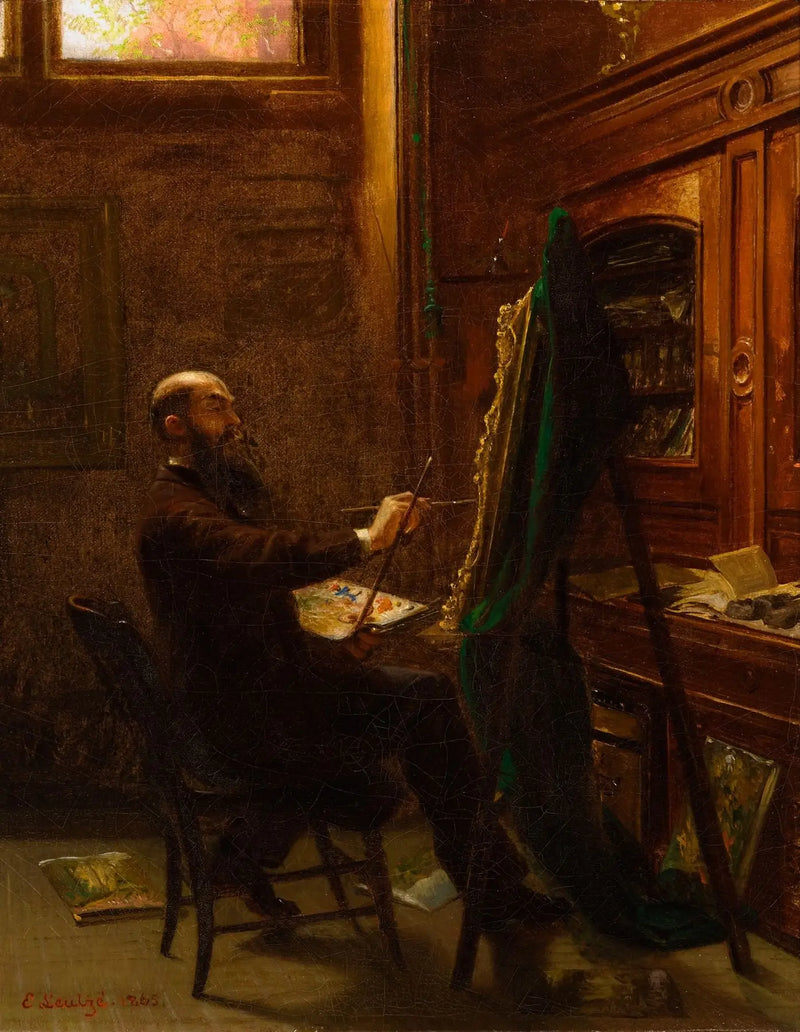 Worthington Whittredge in seinem Studio an der Tenth Street - Emanuel Leutze