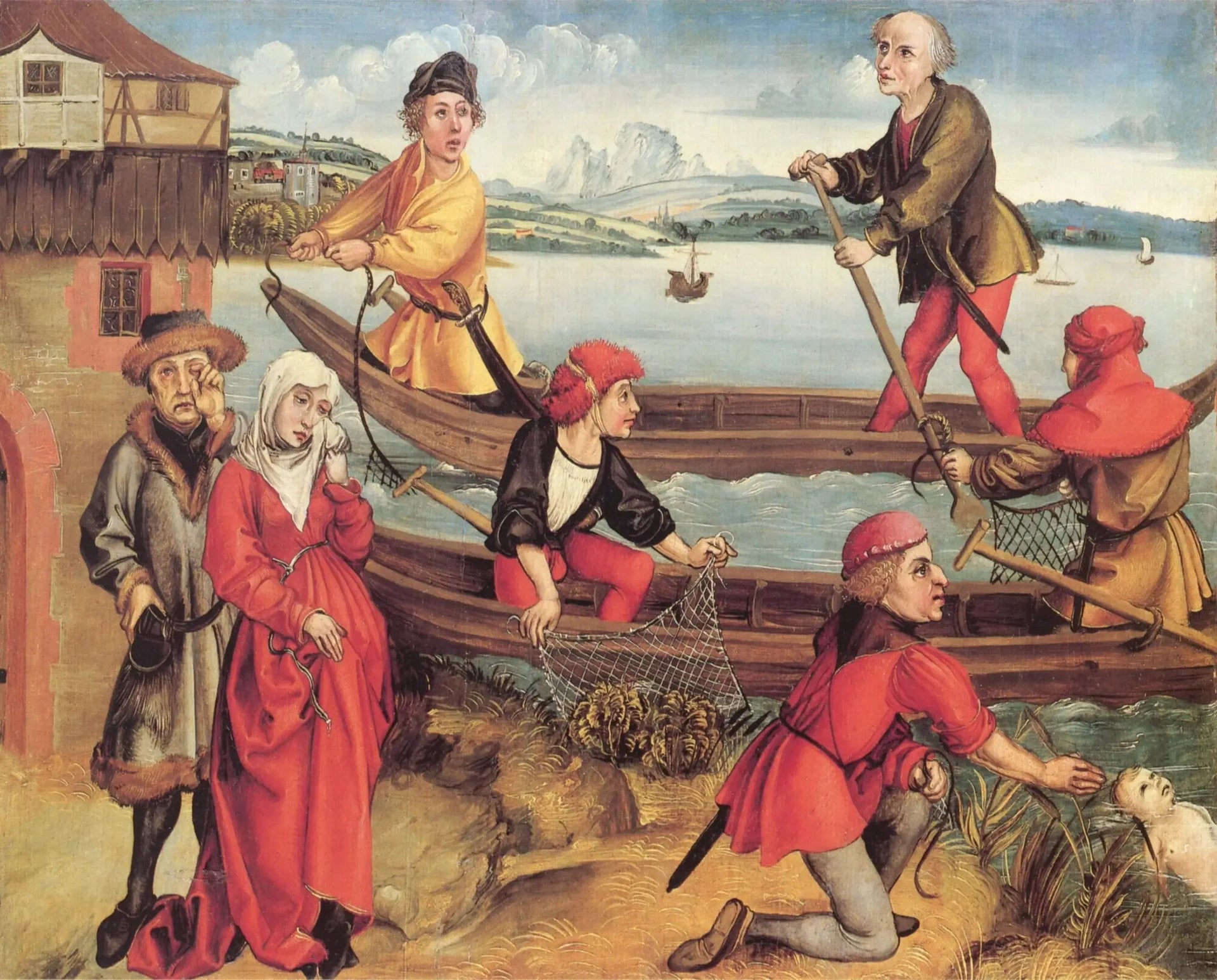 Wunderbare Errettung eines ertrunkenen Knaben aus Bregenz - Albrecht Dürer image 1 copie de tableau peinte à la main