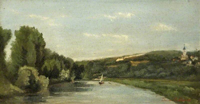 Yacht auf dem Fluss - Stanislas Lépine