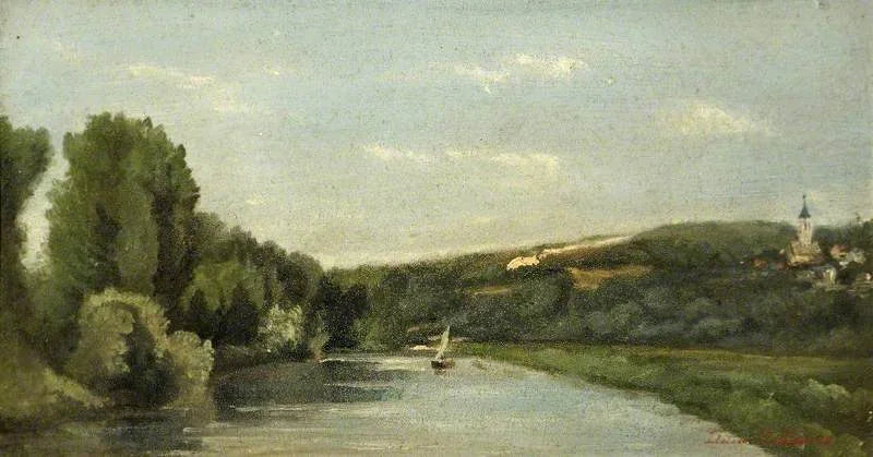 Yacht auf dem Fluss - Stanislas Lépine