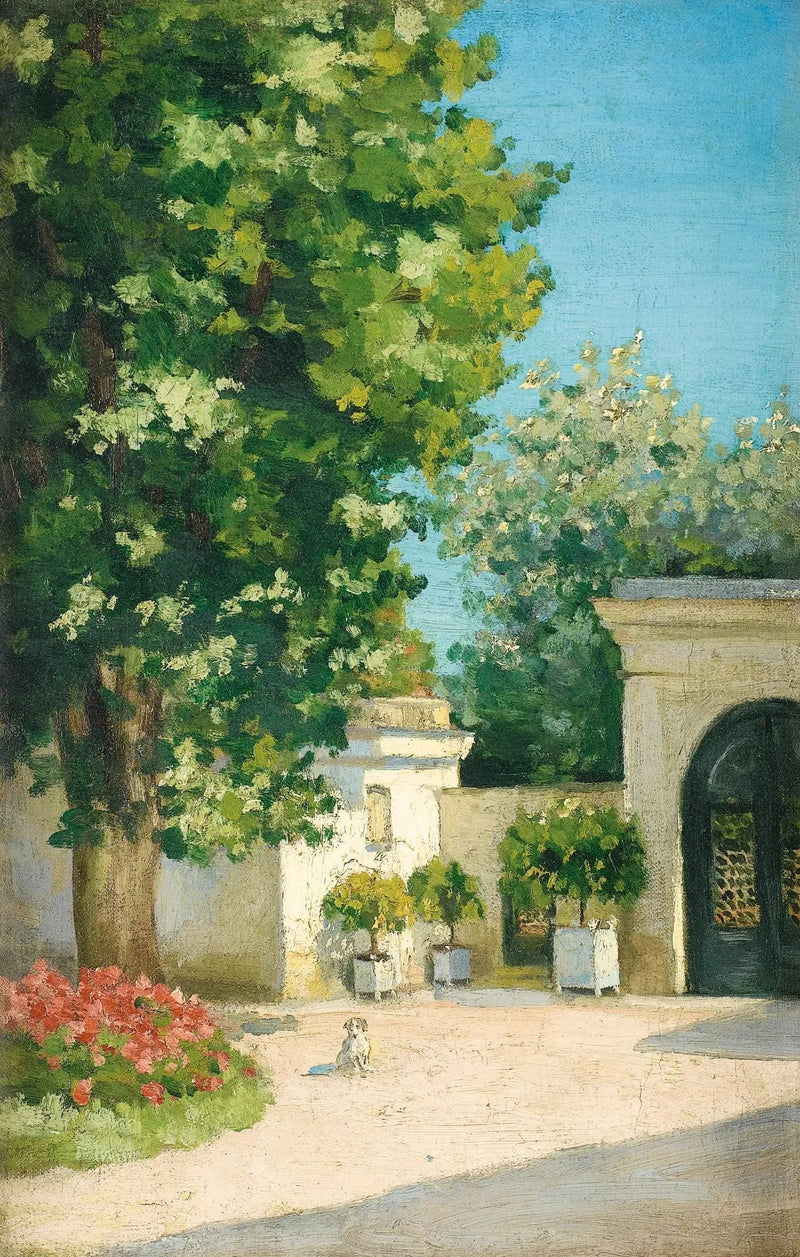 Yerrès. Vom Exedra, der Eingang zur Familienresidenz - Gustave Caillebotte