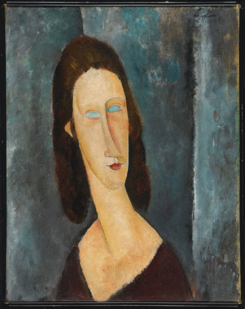 Blaue Augen (Porträt von Madame Jeanne Hébuterne) - Amedeo Modigliani